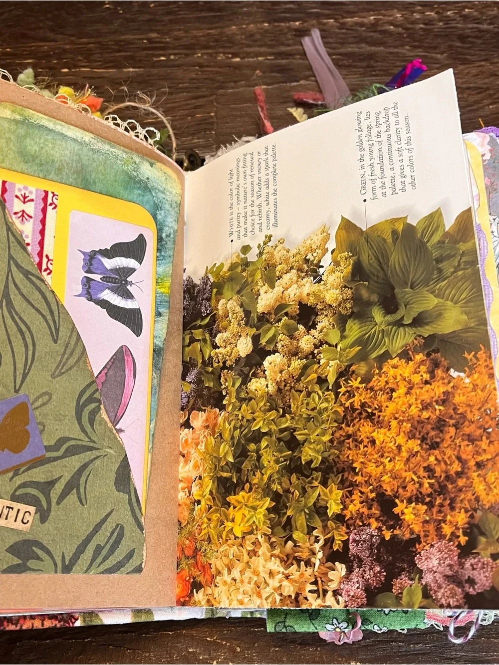 Butterfly Junk Journal Faith Floral Nature Flowers Softcover Decorated 3 Sig - Picture 12 of 16
